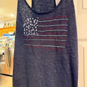Old Navy Blue Graphic Tank Top